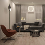 Kwic Modern LED Floor Lamp with Glass Diffuser for Living Room