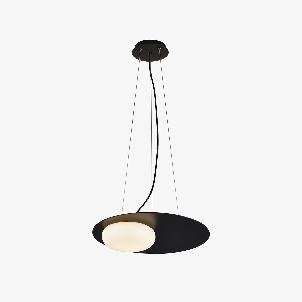 Kwic Modern LED Pendant Light in Glass and Iron for Living Spaces