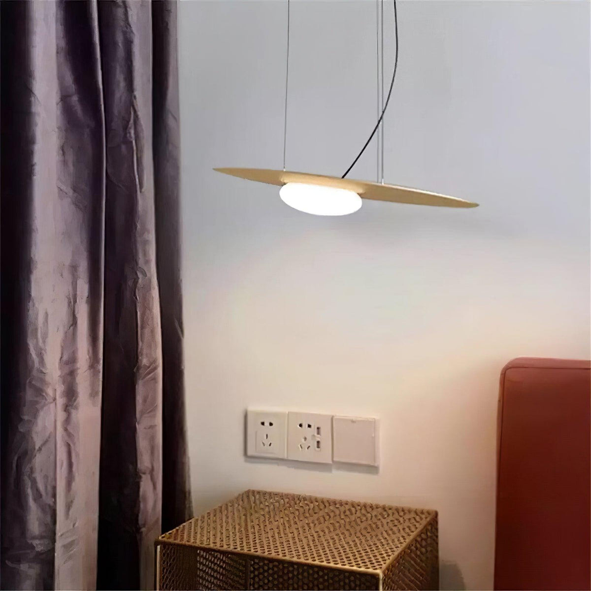 Kwic Modern LED Pendant Light in Glass and Iron for Living Spaces
