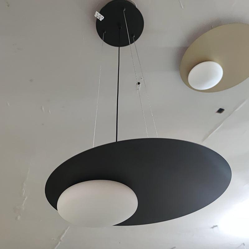 Kwic Modern LED Pendant Light in Glass and Iron for Living Spaces