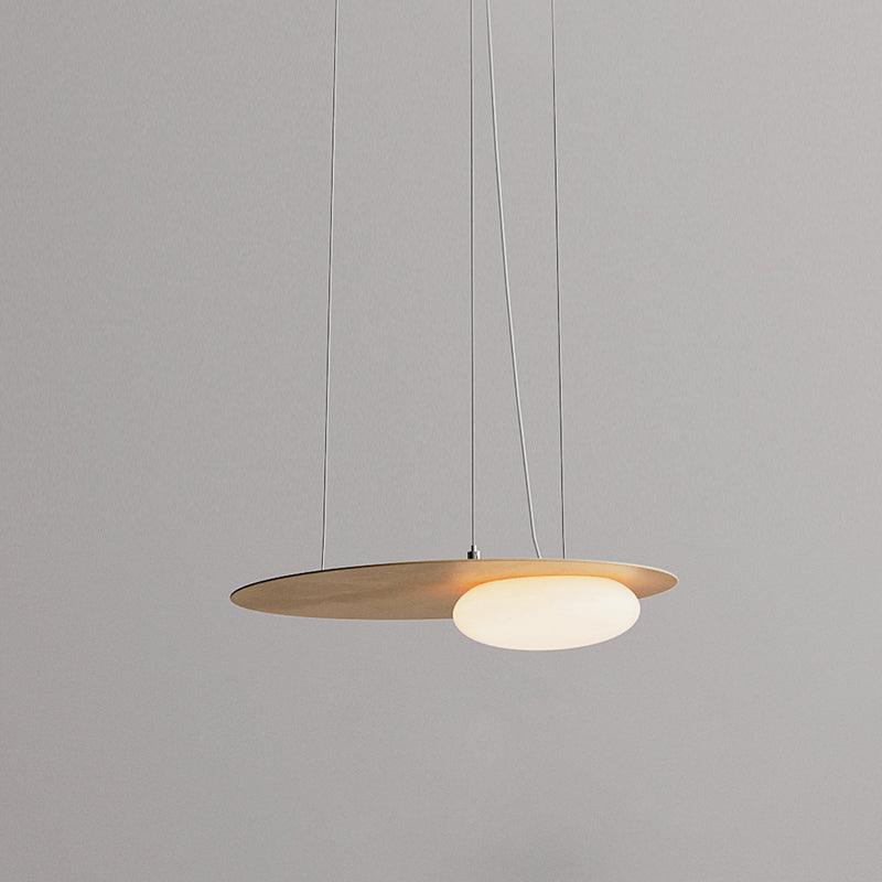 Kwic Modern LED Pendant Light in Glass and Iron for Living Spaces