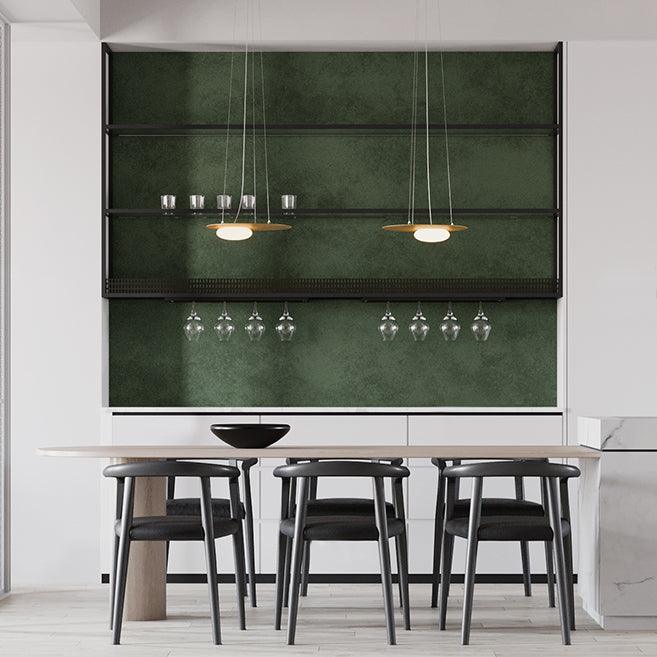 Kwic Modern LED Pendant Light in Glass and Iron for Living Spaces