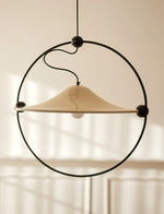 Kyra Pendant Light — Sculptural Golden Shade in Metal Ring