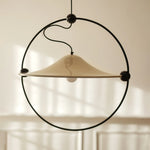 Kyra Pendant Light — Sculptural Golden Shade in Metal Ring