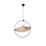 Kyra Pendant Light — Sculptural Golden Shade in Metal Ring