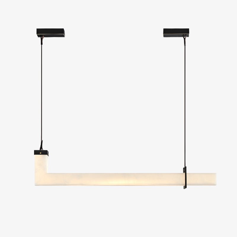L-Axis Alabaster Pendant Light – Modern Linear LED Chandelier