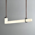 L-Axis Alabaster Pendant Light – Modern Linear LED Chandelier