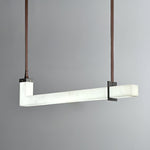 L-Axis Alabaster Pendant Light – Modern Linear LED Chandelier