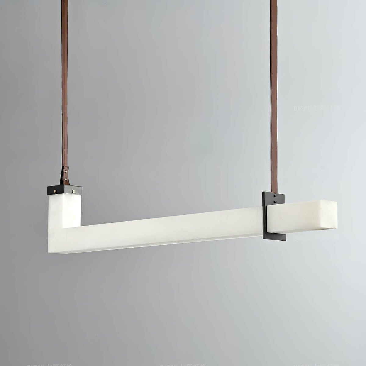 L-Axis Alabaster Pendant Light – Modern Linear LED Chandelier