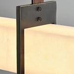 L-Axis Alabaster Pendant Light – Modern Linear LED Chandelier