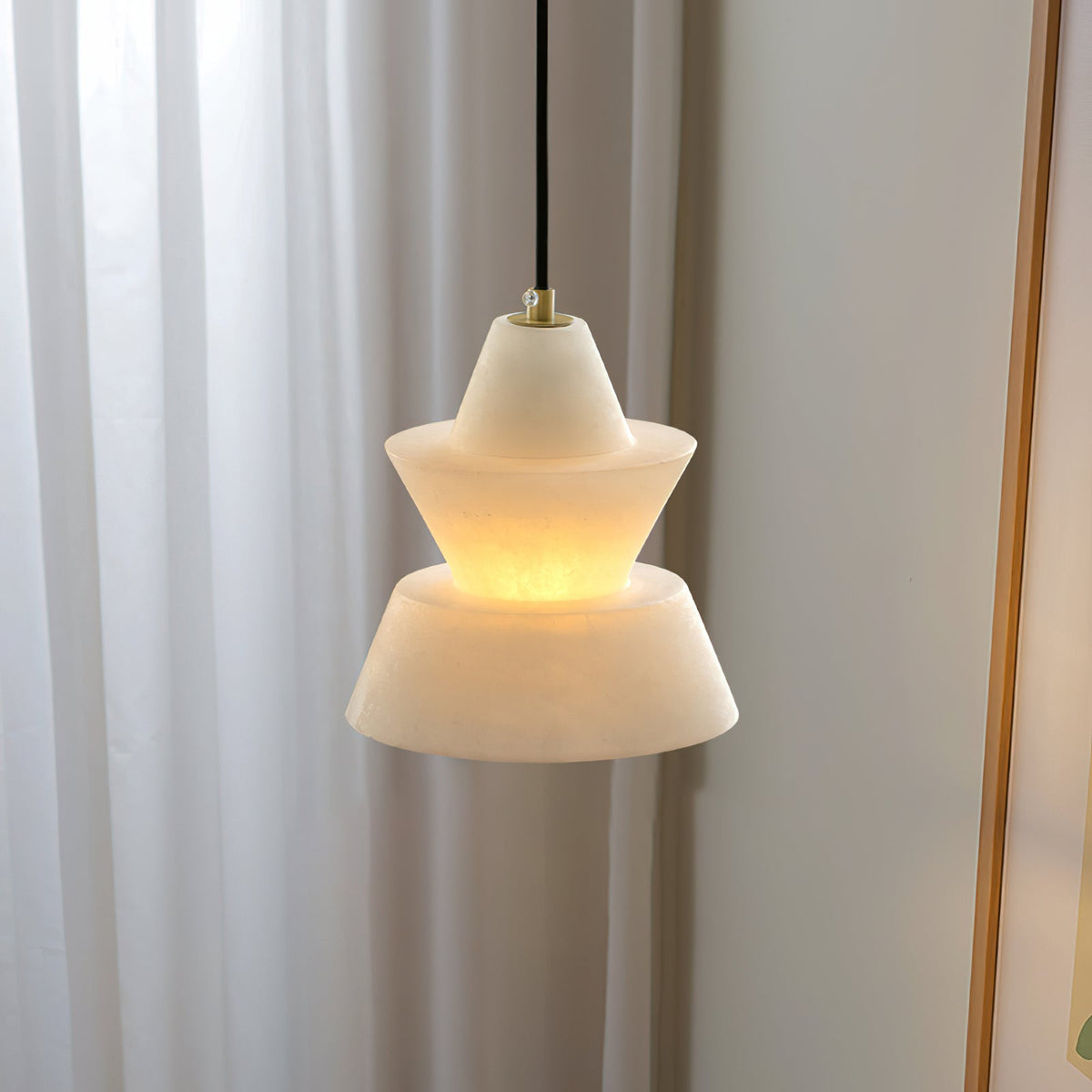LAB S18 Alabaster Pendant Light – Modern Minimalist Ceiling Lamp