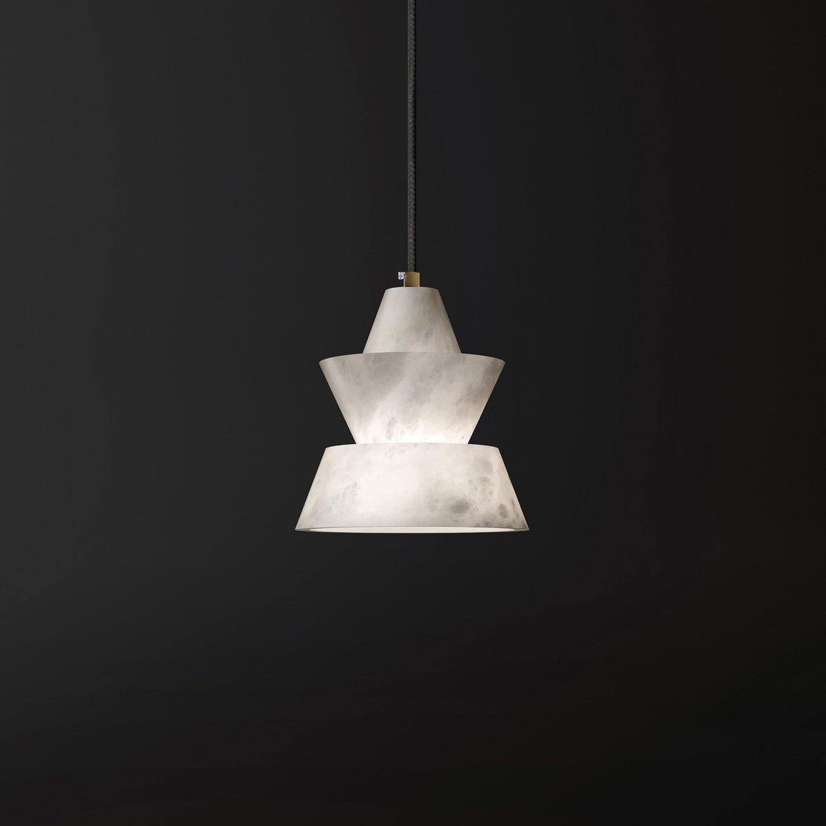 LAB S18 Alabaster Pendant Light – Modern Minimalist Ceiling Lamp