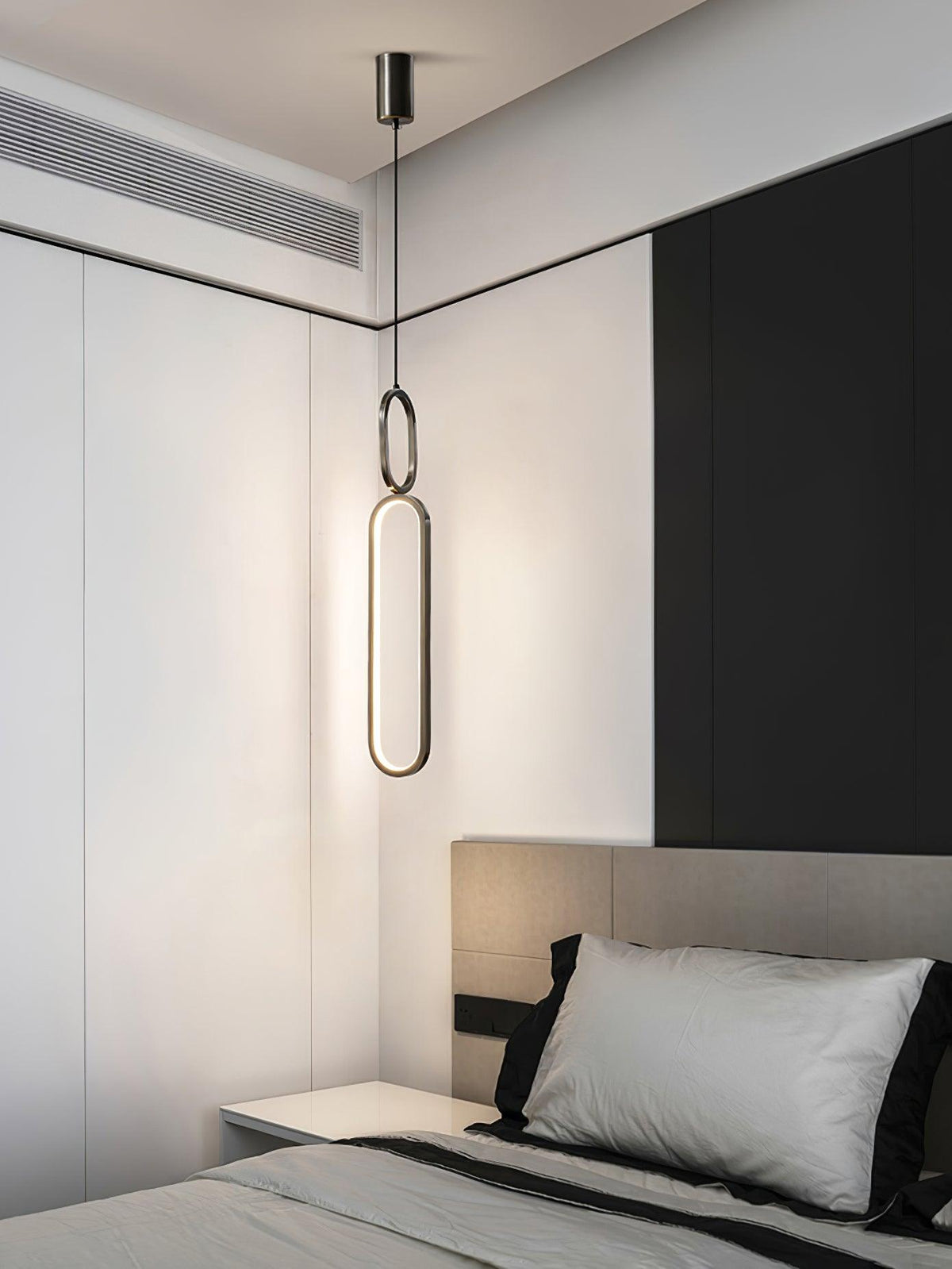 Led Oval Linear Pendant Light