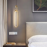 Led Oval Linear Pendant Light