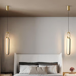 Led Oval Linear Pendant Light