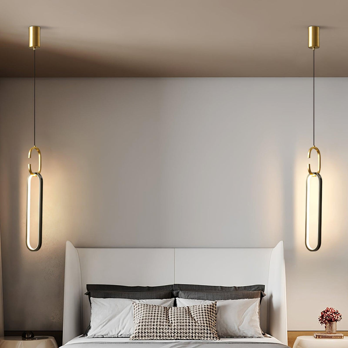Led Oval Linear Pendant Light