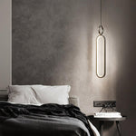 Led Oval Linear Pendant Light