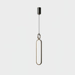 Led Oval Linear Pendant Light