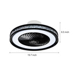Nordic Minimalist Household Stepless Dimming Integrated Ceiling Fan Lamp