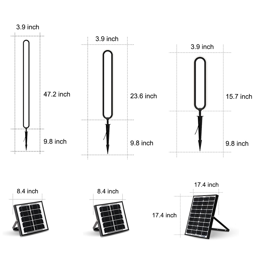 Outdoor Modern Minimalist Waterproof Oval Ring Courtyard Landscape Lighting Lamp