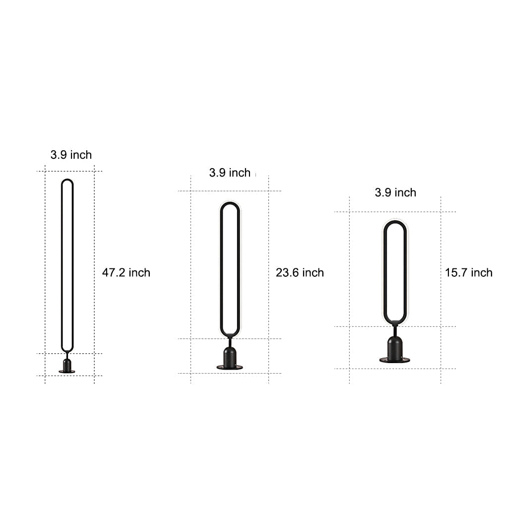 Outdoor Modern Minimalist Waterproof Oval Ring Courtyard Landscape Lighting Lamp