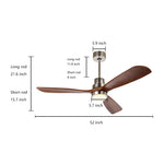 Intelligent Frequency Conversion Dimming Led Ceiling Fan Lamp With Remote Control