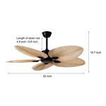 Palm Leaf Frequency Conversion Noiseless Timing Shutdown Ceiling Fan