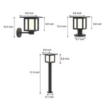 LED Post Lights with Rain Shield, Sand Gray Outdoor Landscape Lighting