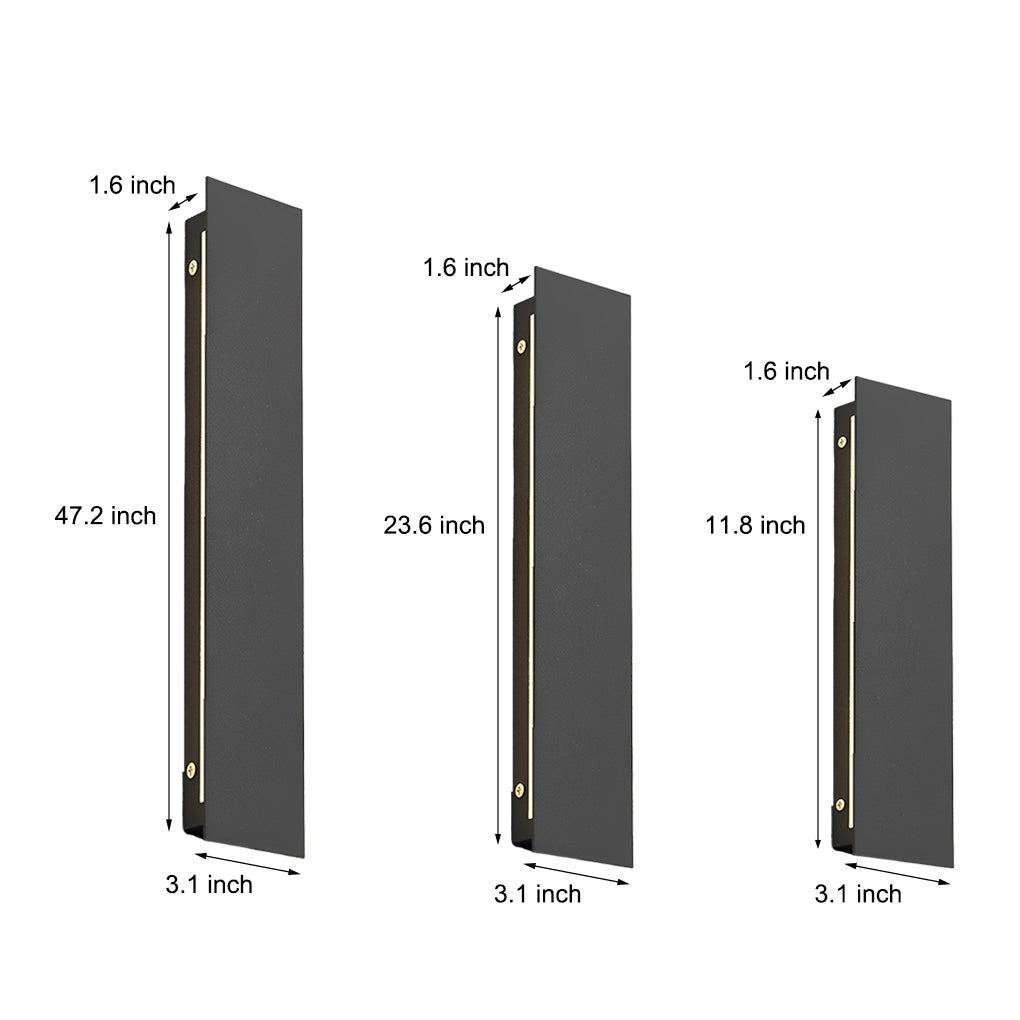 Outdoor Modern Waterproof Long Strip Bright Led Wall Light For Villa Courtyard