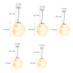 Outdoor Resin Moon Texture Chandelier Waterproof Landscape Decorative Lighting