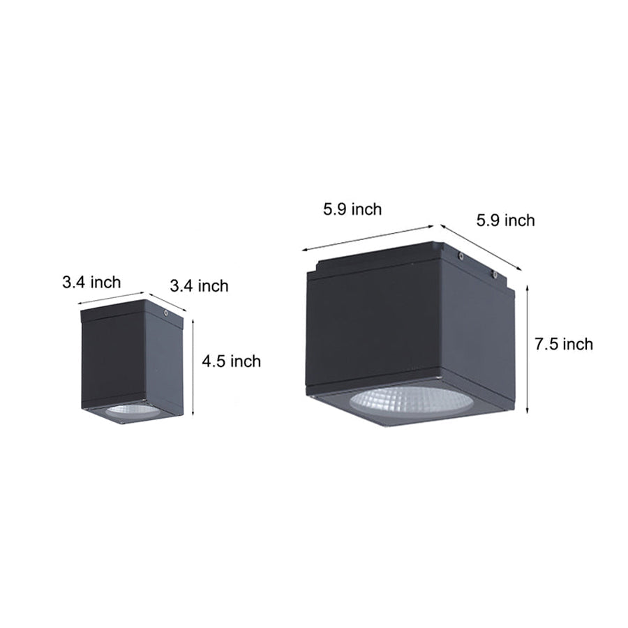 Square Led Waterproof Ceiling Light Downlight For Balcony Entrance Hallway Bedroom