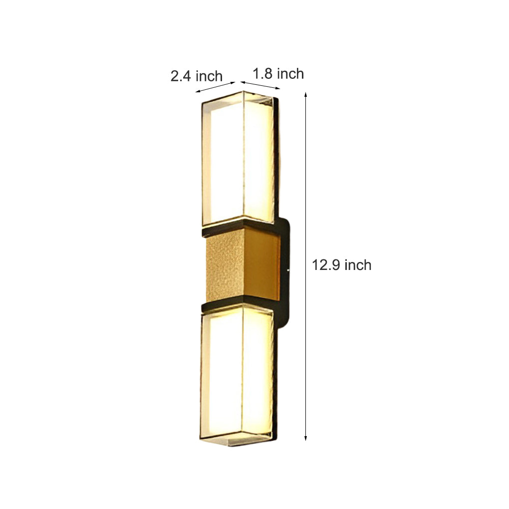 Creative Up And Down Lights Waterproof Led Wall Sconces Outdoor Wall Lights
