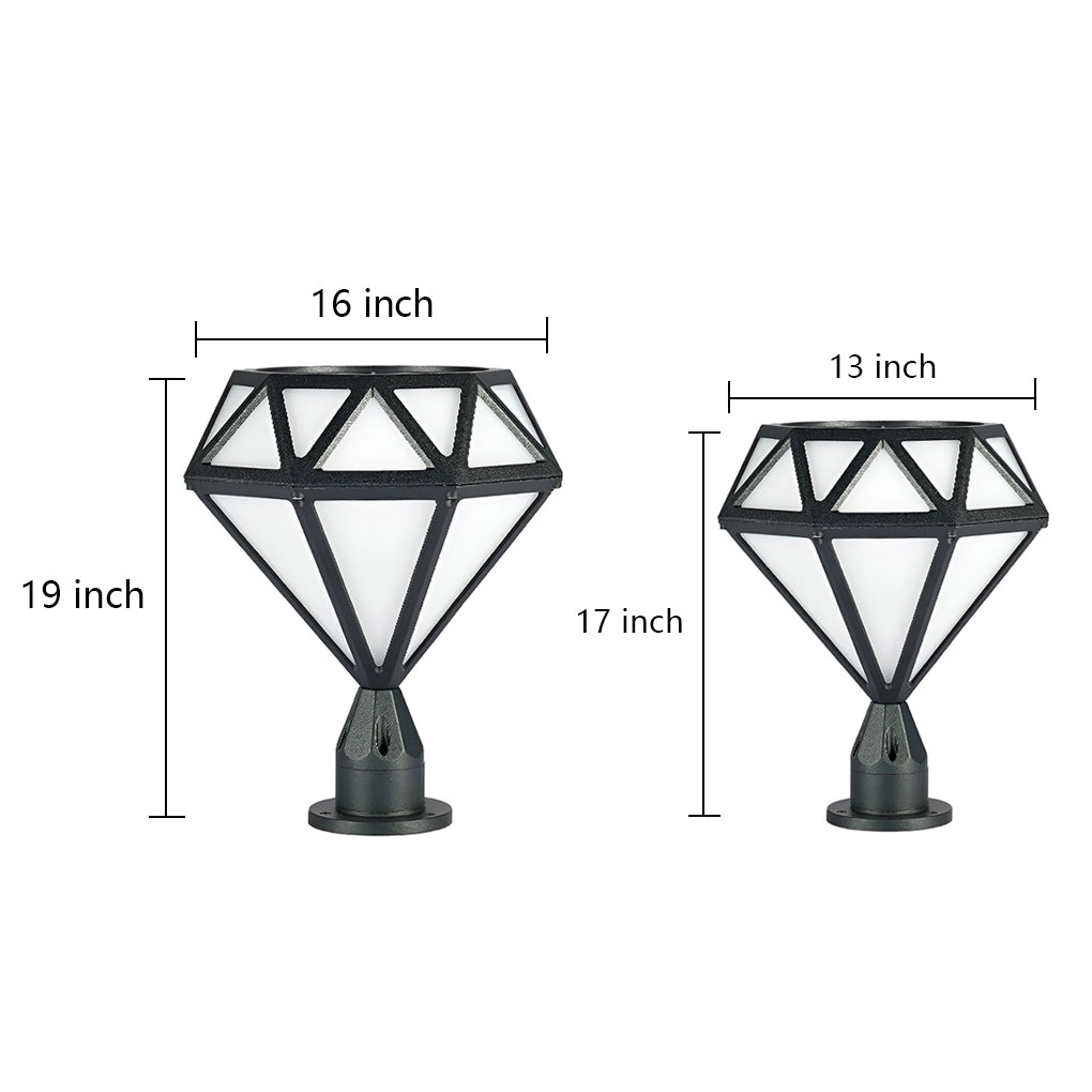 Unique Diamond Shaped Led Post Lights Outdoor Lights Waterproof Fence Post Lights