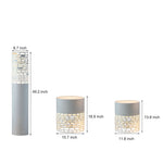 Lumina Hollow Mesh LED Cylinder Floor Light for Modern Outdoor Spaces