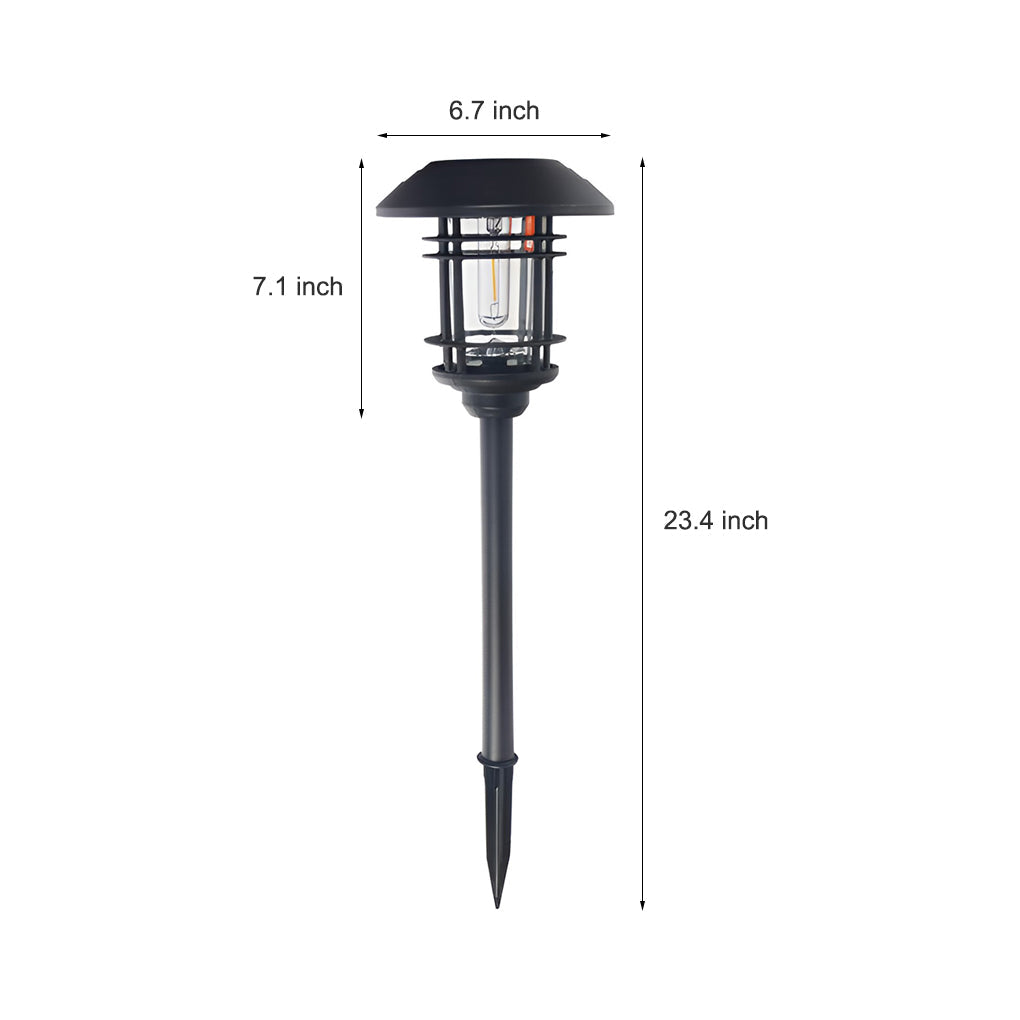 Solar-Powered Stainless Steel Outdoor Path Light with Warm White LED