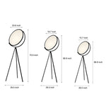 Black Metal And Rotating Led Tripod Floor Lamp
