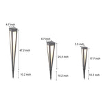 LumaPath Square RGB Solar Pathway Light with Conical Base for Modern Landscapes