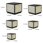 Square Ip65 Waterproof Led Solar Modern Outdoor Deck Post Lights Pillar Light