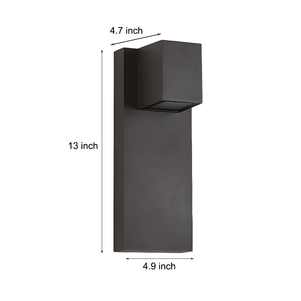 Square Waterproof Led Up And Down Lights Modern Outdoor Wall Lamp Wall Sconce Lighting