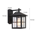 Lantern Shaped Glass Waterproof Modern Wall Sconce