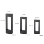 Slim Rectangular LED Lawn Light in Black Aluminum for Modern Landscape Illumination
