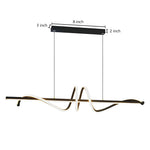 Nordic LED Linear Chandelier with Stepless Dimming for Modern Dining and Kitchen Spaces