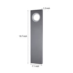 Modern Outdoor Pathway Bollard Light with Round Hole Accent, Black Aluminum LED