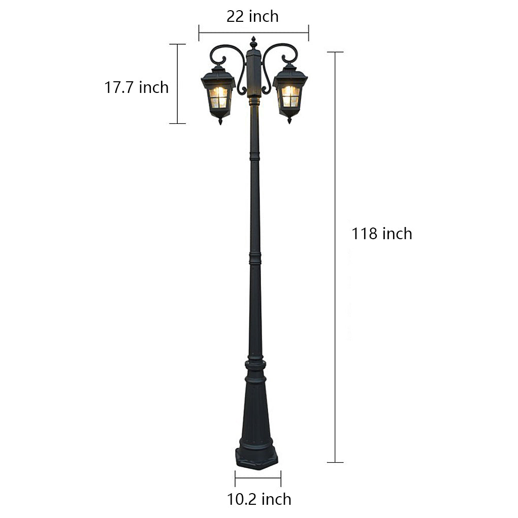 2 Lights Outdoor Pole Light Li002056