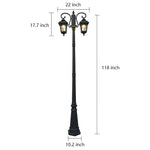 2 Lights Outdoor Pole Light Li002056