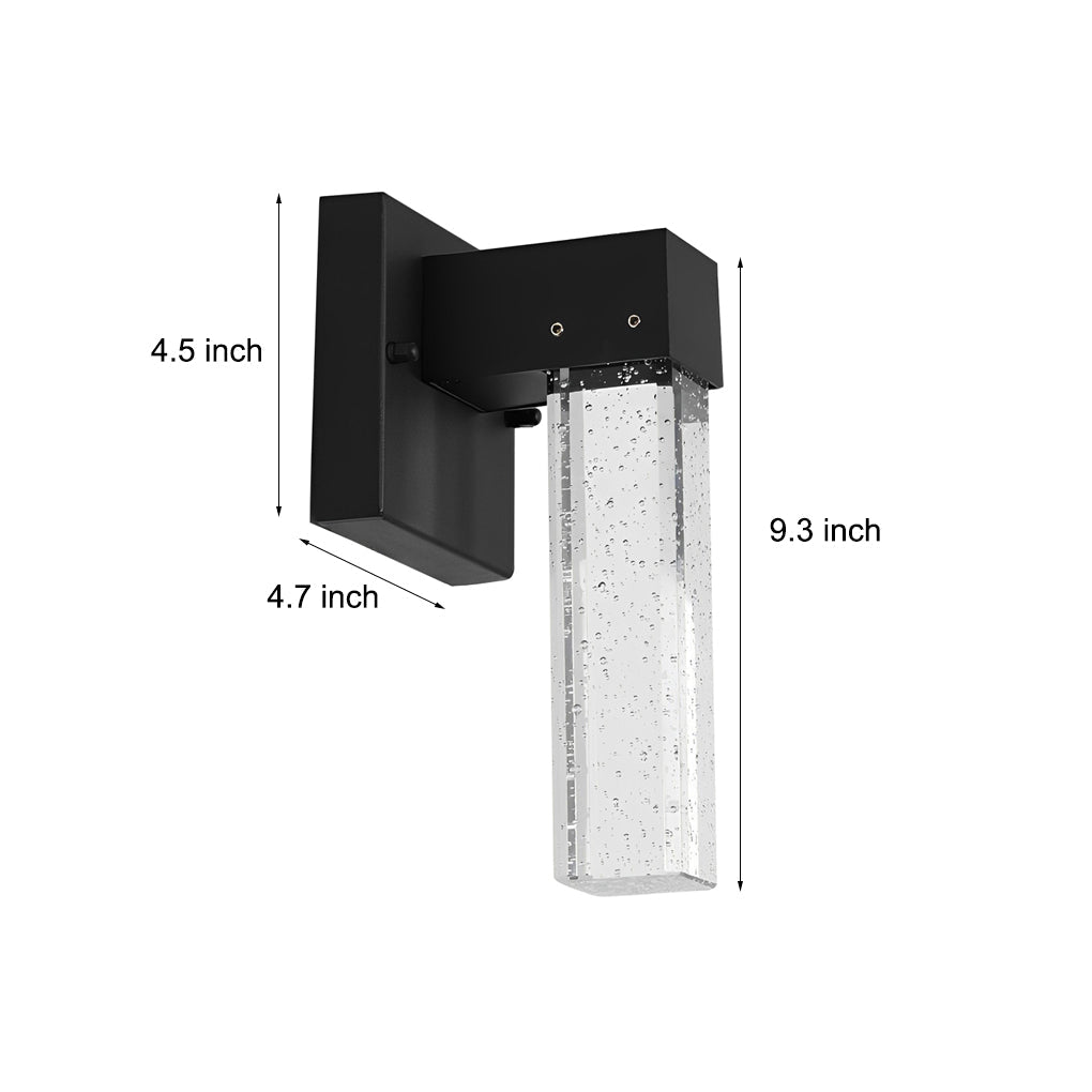 10W Crystal Black Outdoor Wall Lamp Li002109