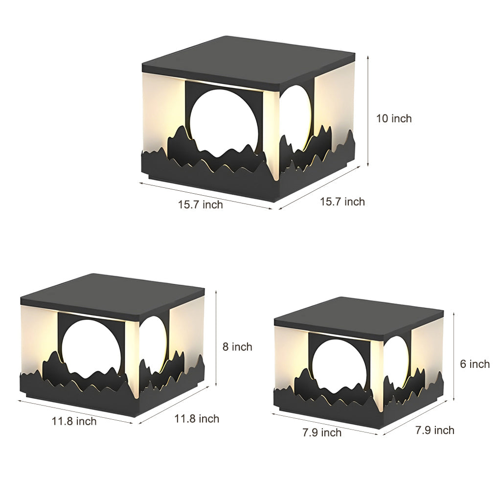 Mountain Scenery Design Solar Fence Post Lights Li002119