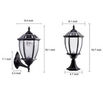 Vintage Black Solar Post Cap Light with Remote – Modern Outdoor LED Lantern