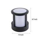 Cylindrical Black Outdoor Fence Post Light Li002349