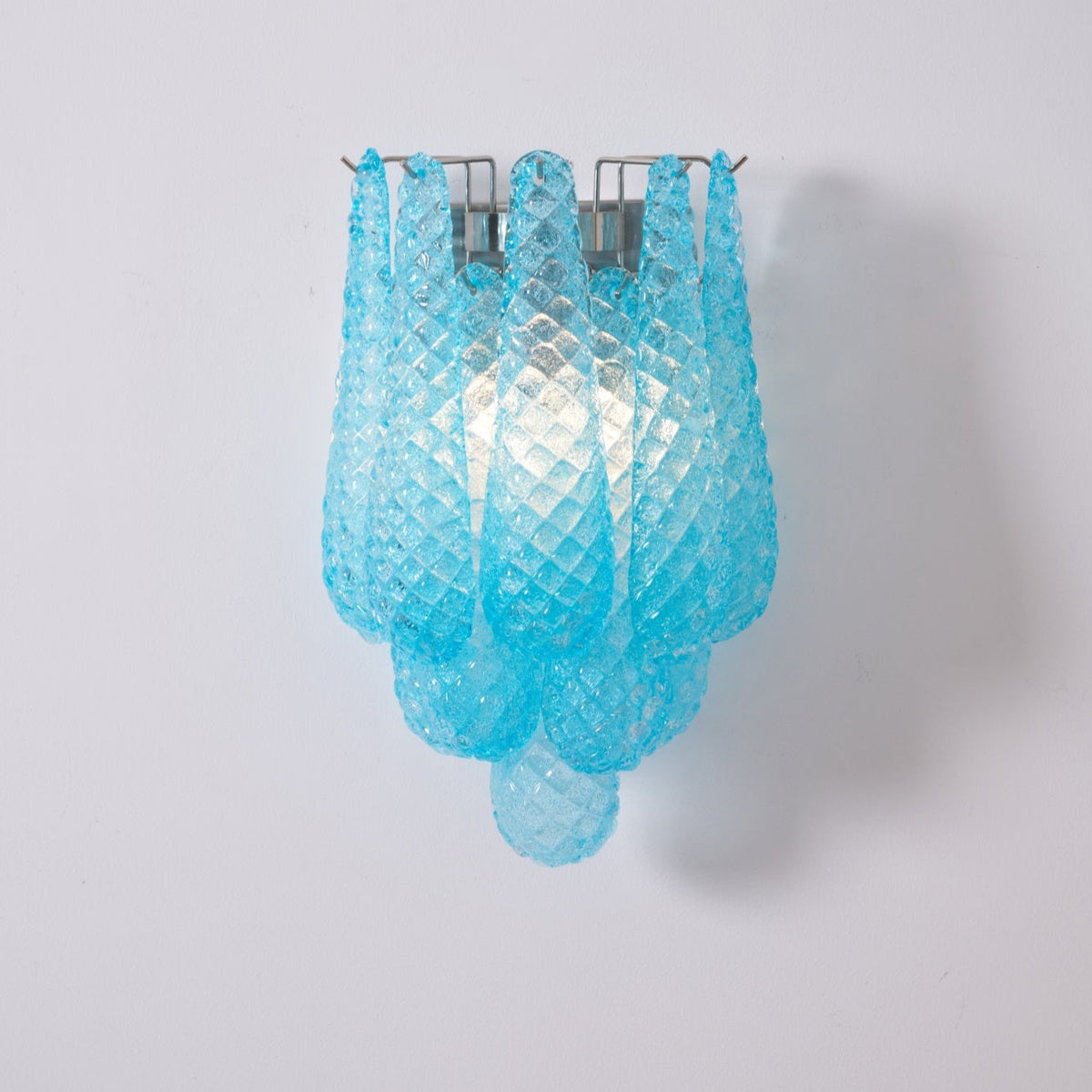 Lagoon Bloom Wall Sconce – Hand-Blown Glass Floral Wall Light for Modern Interiors